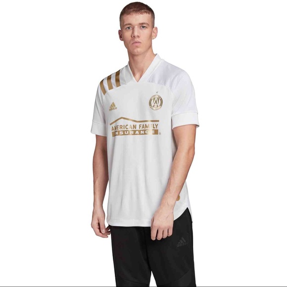 ADIDAS ATLANTA UNITED FC AWAY AUTHENTIC JERSEY MENS SOCCER SIZE MEDIUM WHITE GOL - Picture 6 of 6